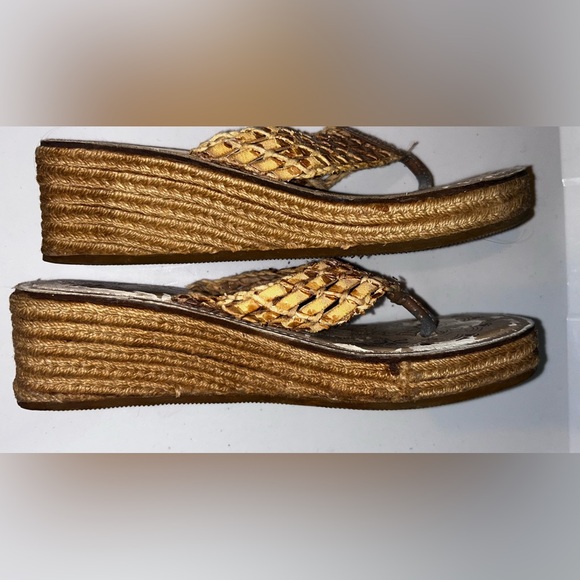 Skechers Cali Woven Espadrille Wedge Sandals Size 8 l Women’s Boho Summer Shoes - Picture 7 of 13